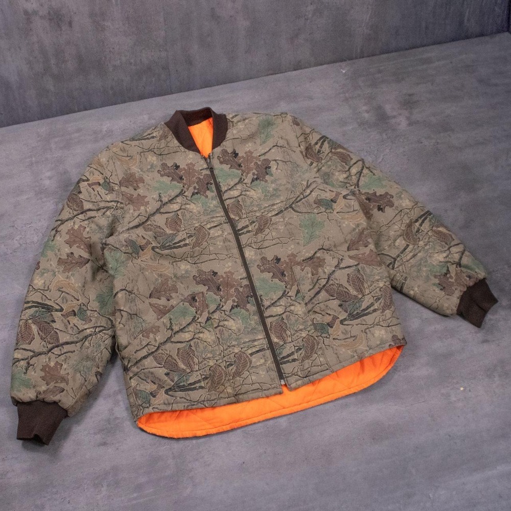 Vintage VTG 1990's 90's Mossy Oak Bomber Oversize Bomber Jacket